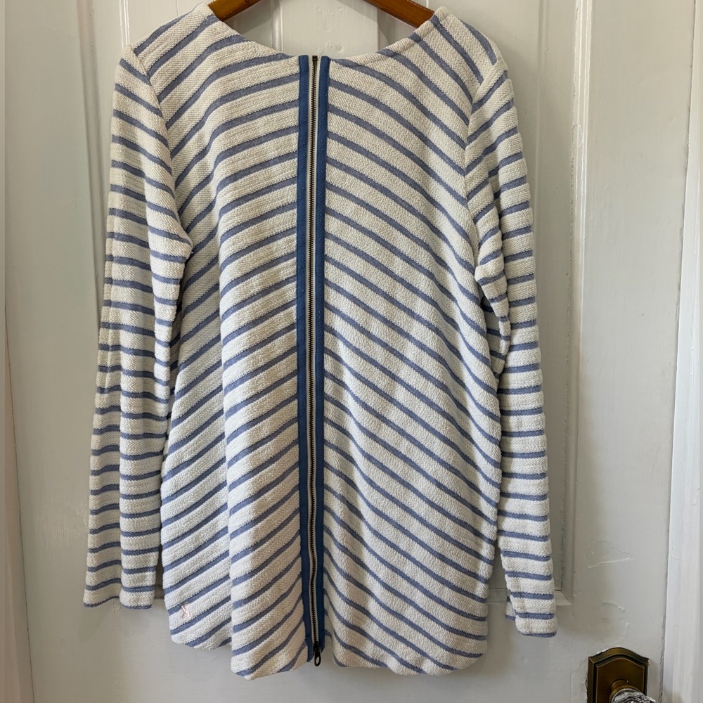 Joules US 6 Caroline Blue and White Sweater Jumper